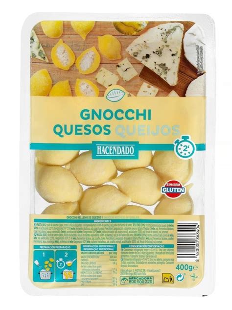calorías ñoquis mercadona|Calorías en Ñoquis de Papa (100 g) e Información Nutricional.